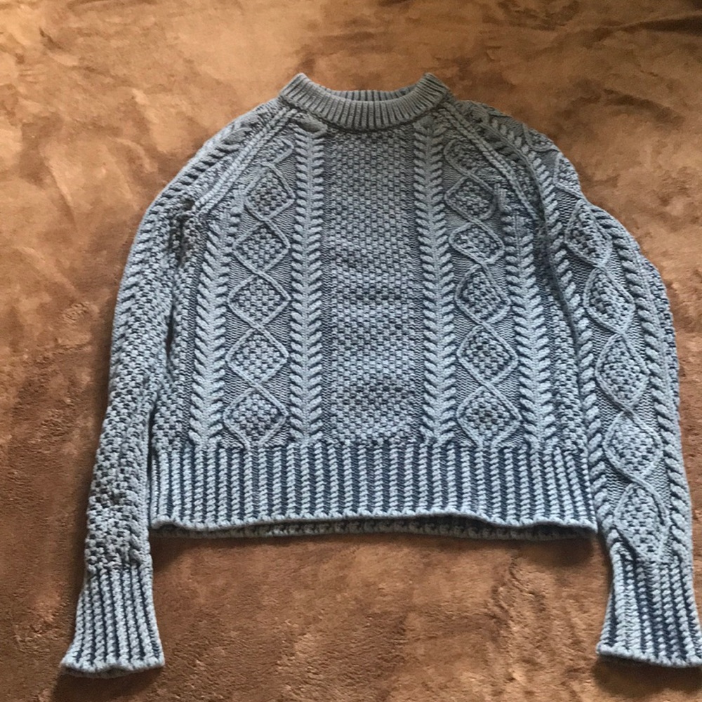 L.L.. Bean Small Blue Fisherman Sweater